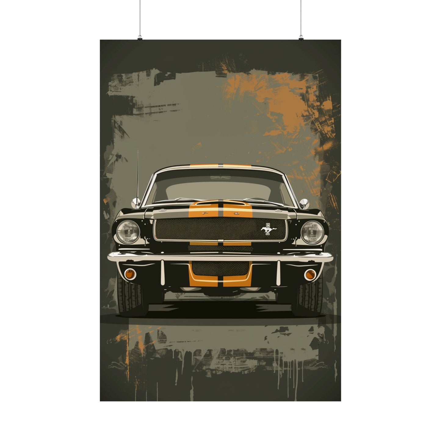 36 x 54 inch Shelby GT350-H matte poster with vibrant colors