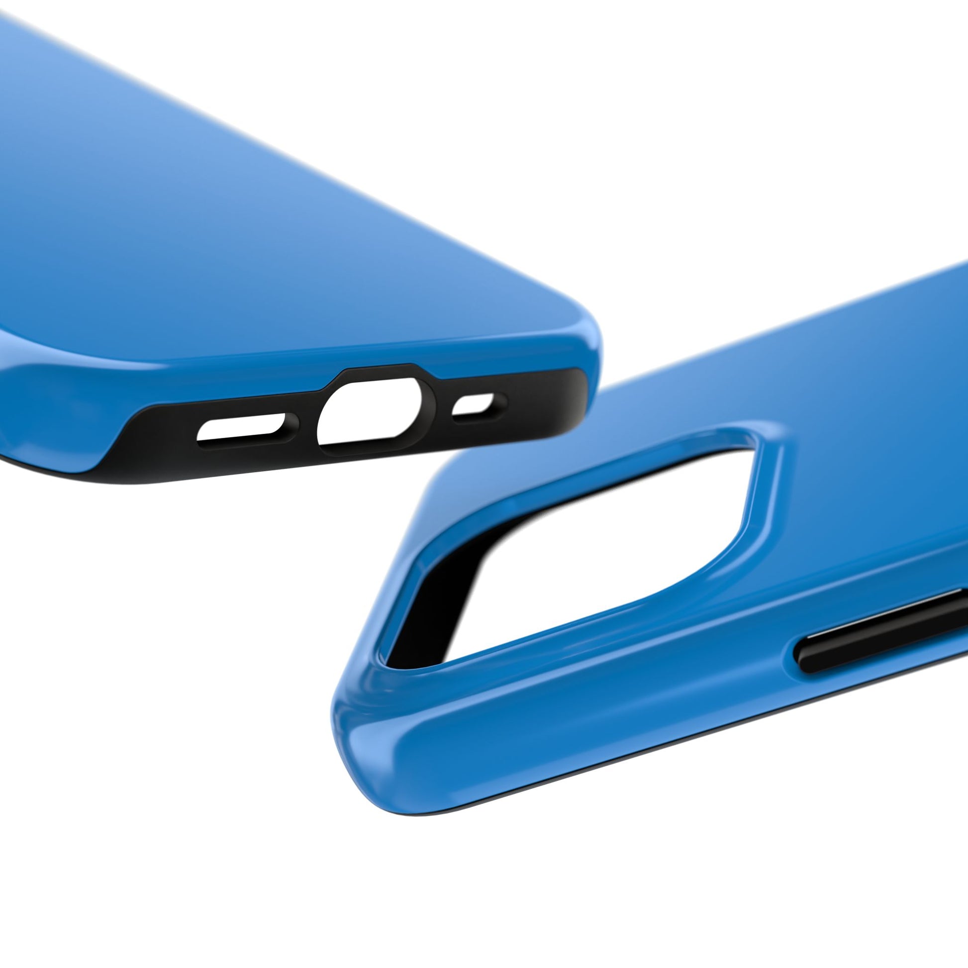 Side view of the iPhone 15 Pro BMW Laguna Seca Blue phone case 