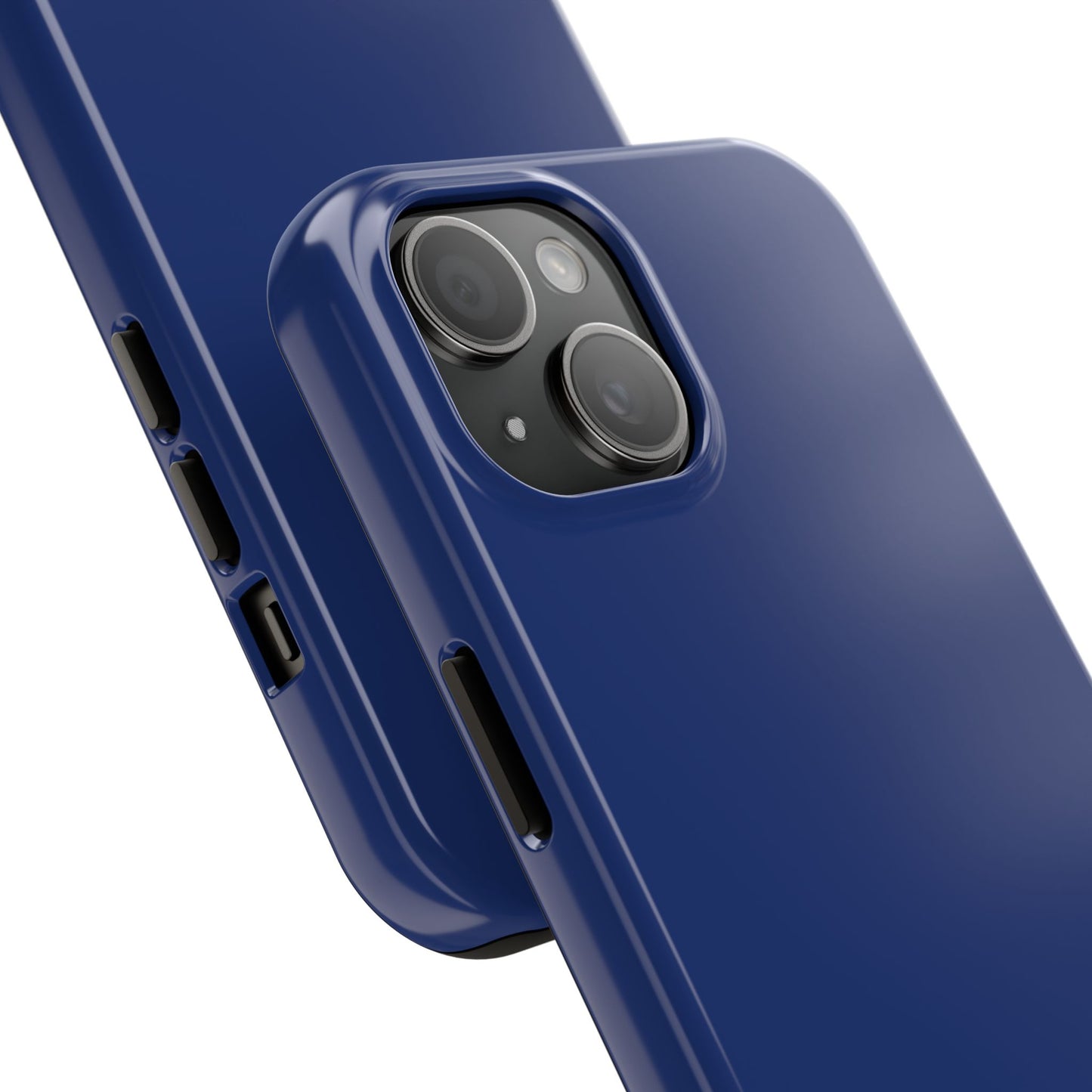 Back view of the iPhone 15 BMW Tanzanite Blue phone case. 