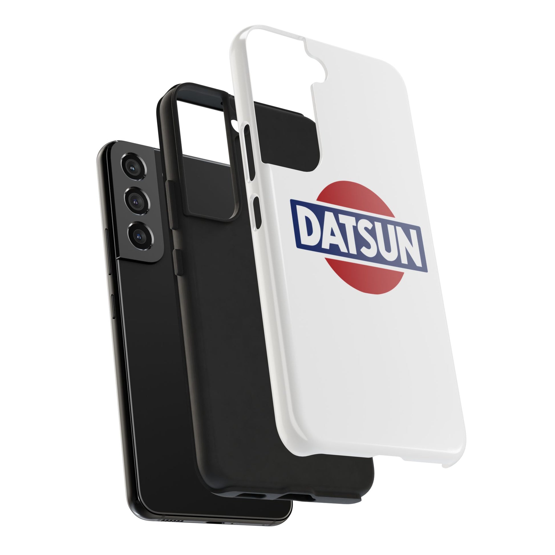 Exploded view of the White Samsung Galaxy S22 Datsun phone case.