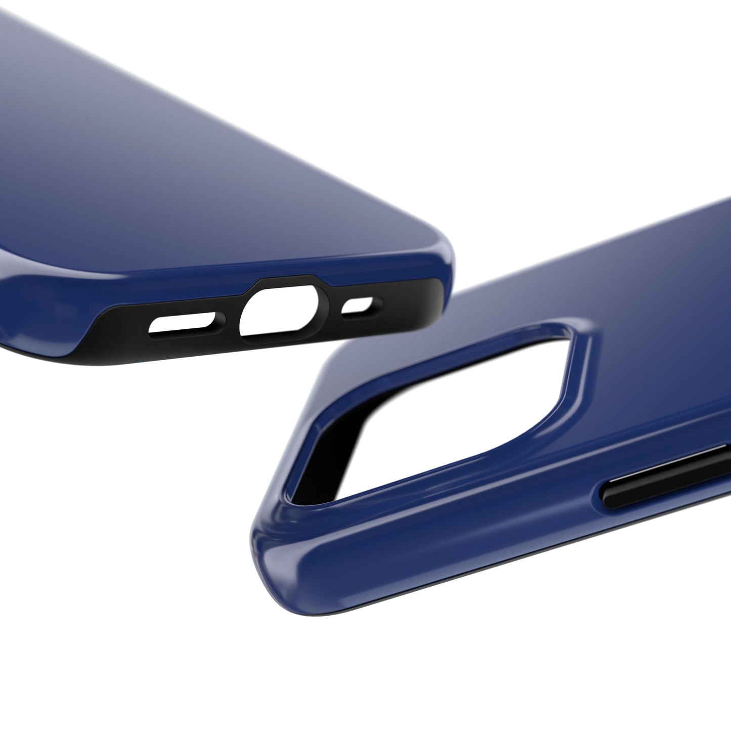 Side view of the iPhone 15 Pro BMW Tanzanite Blue phone case 