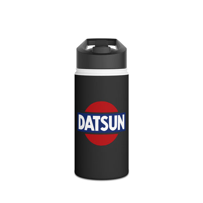 Front view of the 12oz Datsun stainless steel water bottle.