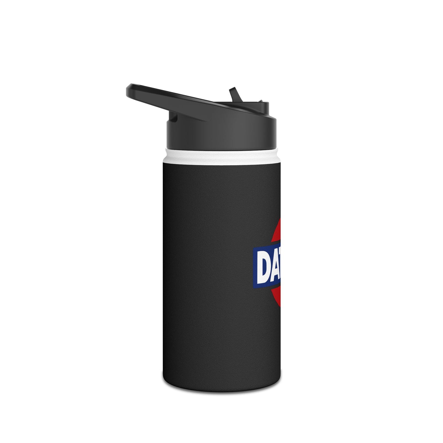 Left Side view of the 12oz Datsun stainless steel water bottle.