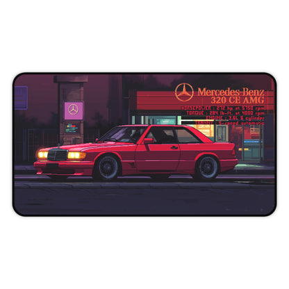 12 inch by 22 inch Mercedes-Benz 320 CE AMG Deskmat on a white background