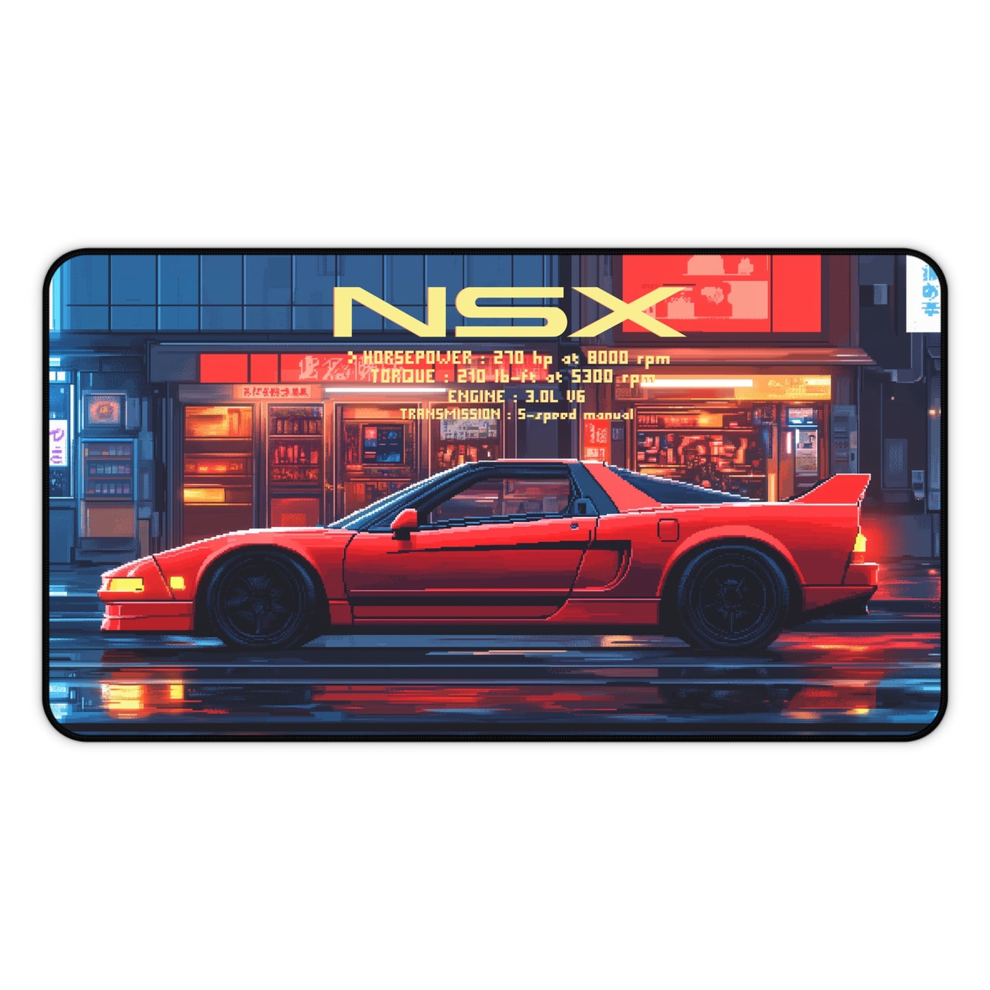 12 inch by 22 inch First Gen acura NSX Deskmat on a white background