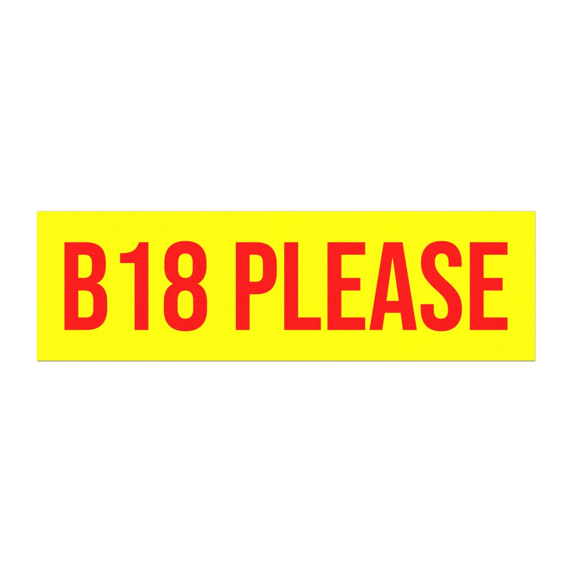 B18 Please Magnet on a white background