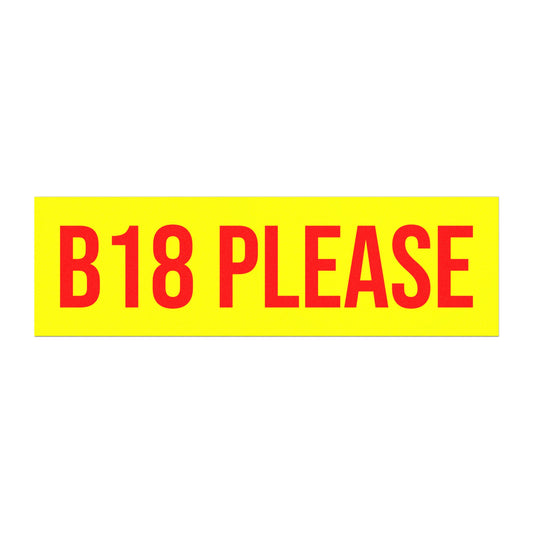 B18 Please Magnet on a white background