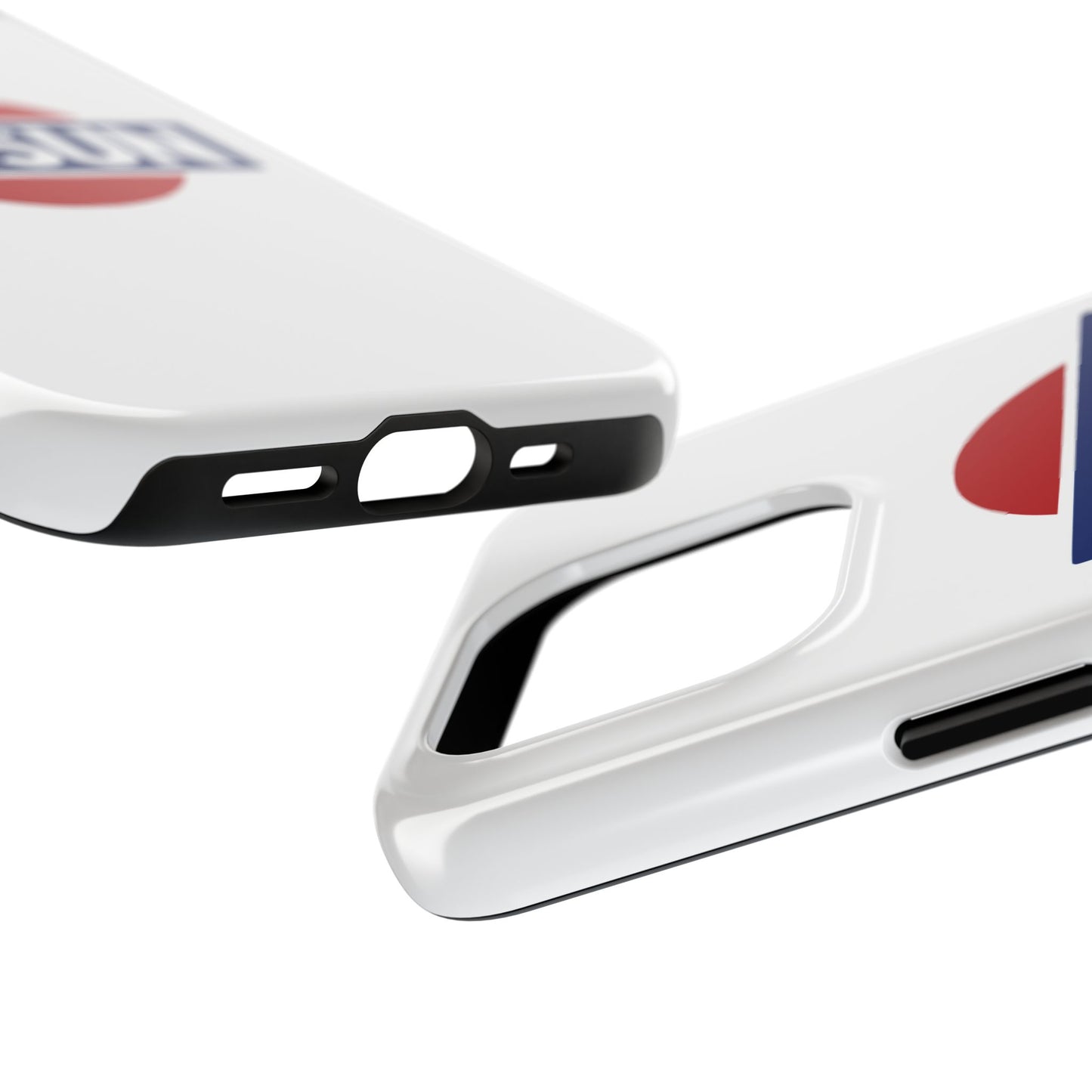 Side view of the White iPhone 15 Pro Datsun phone case