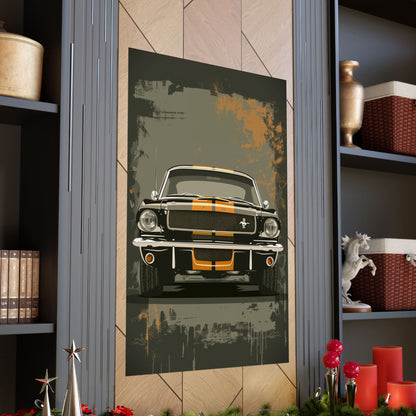 36 x 54 inch Shelby GT350-H matte poster displayed on a wall