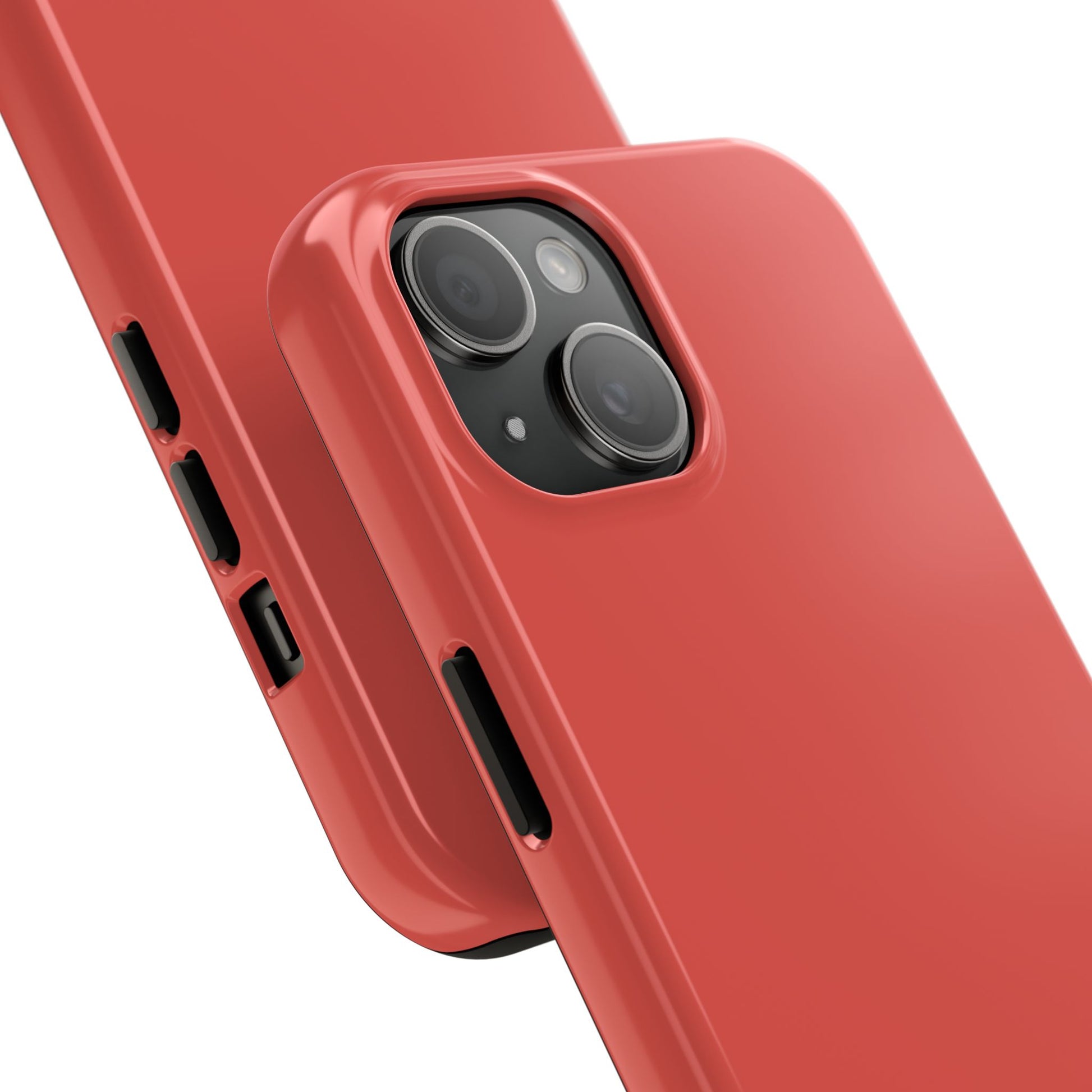 Back view of the iPhone 15 BMW Sakhir Orange phone case. 