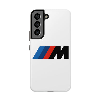 Primary view of White Samsung Galaxy S22 BMW M phone case.