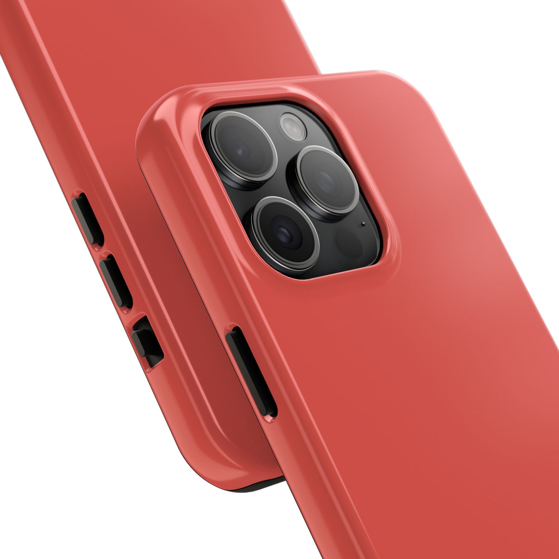 Back view of the iPhone 15 Pro Max BMW Sakhir Orange phone case. 