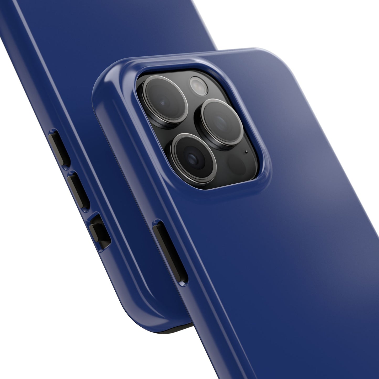 Back view of the iPhone 15 Pro Max BMW Tanzanite Blue phone case. 