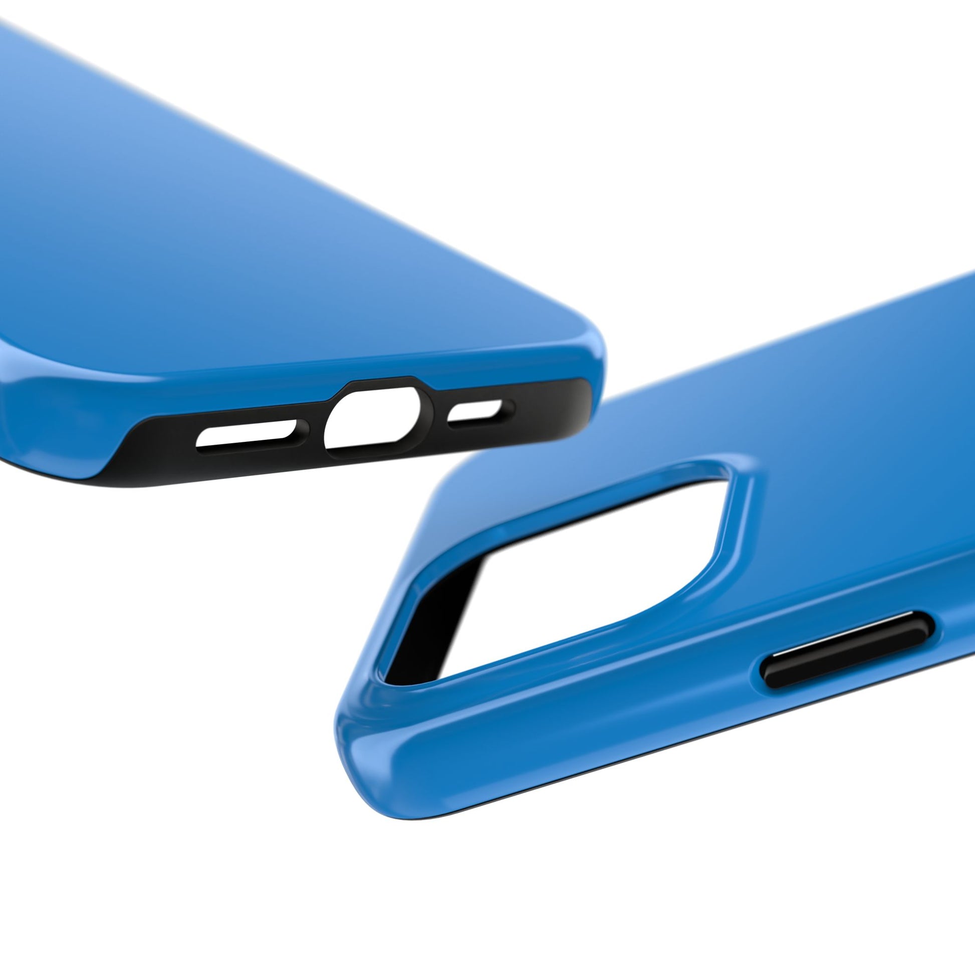 Side view of the iPhone 15 Pro Max BMW Laguna Seca Blue phone case 