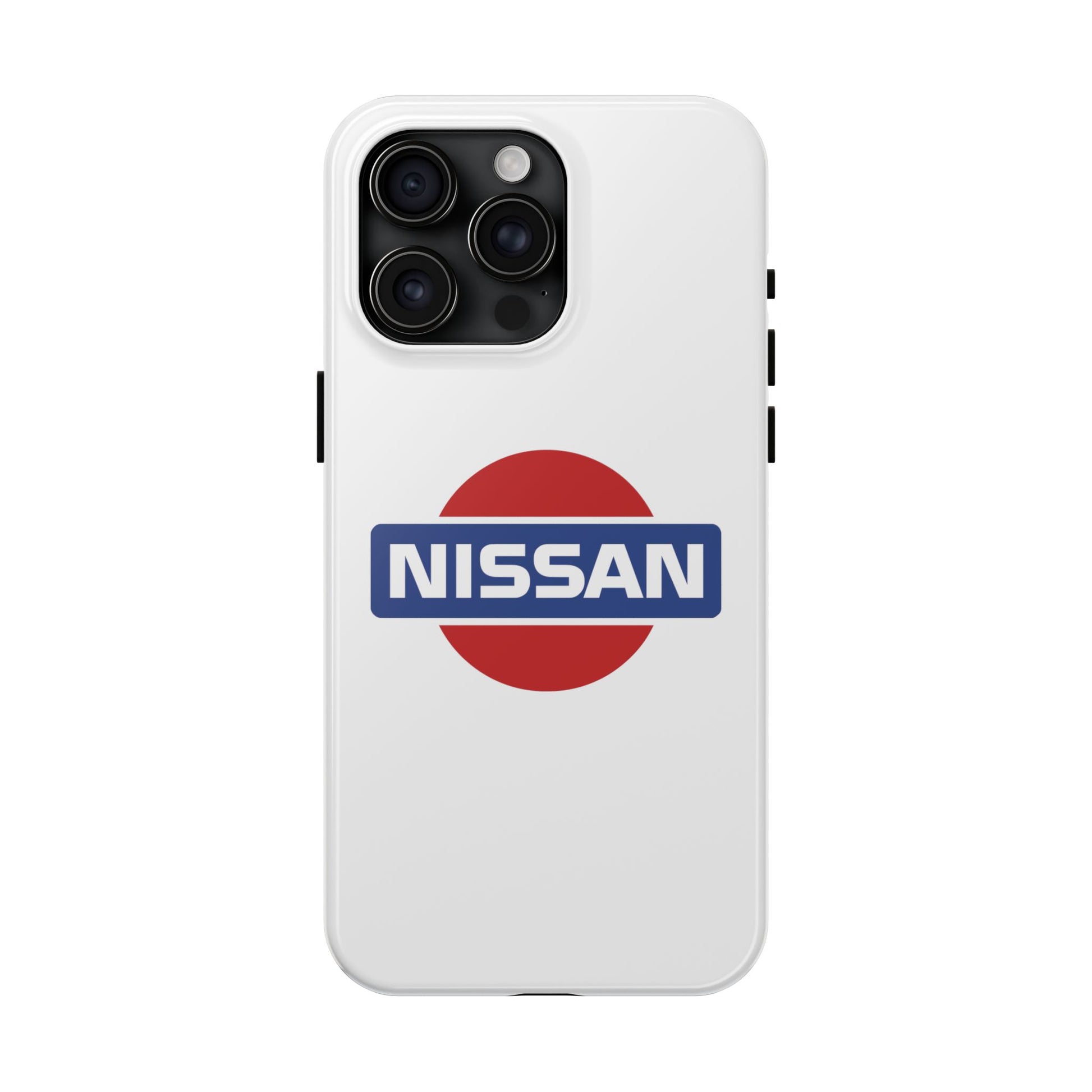 Primary view of White iPhone 15 Pro Max Vintage Nissan phone case.