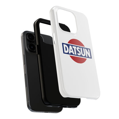 Exploded view of the White iPhone 15 Pro Datsun phone case.