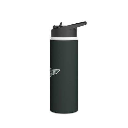 Side view of the 18oz Aston Martin stainless steel water bottle