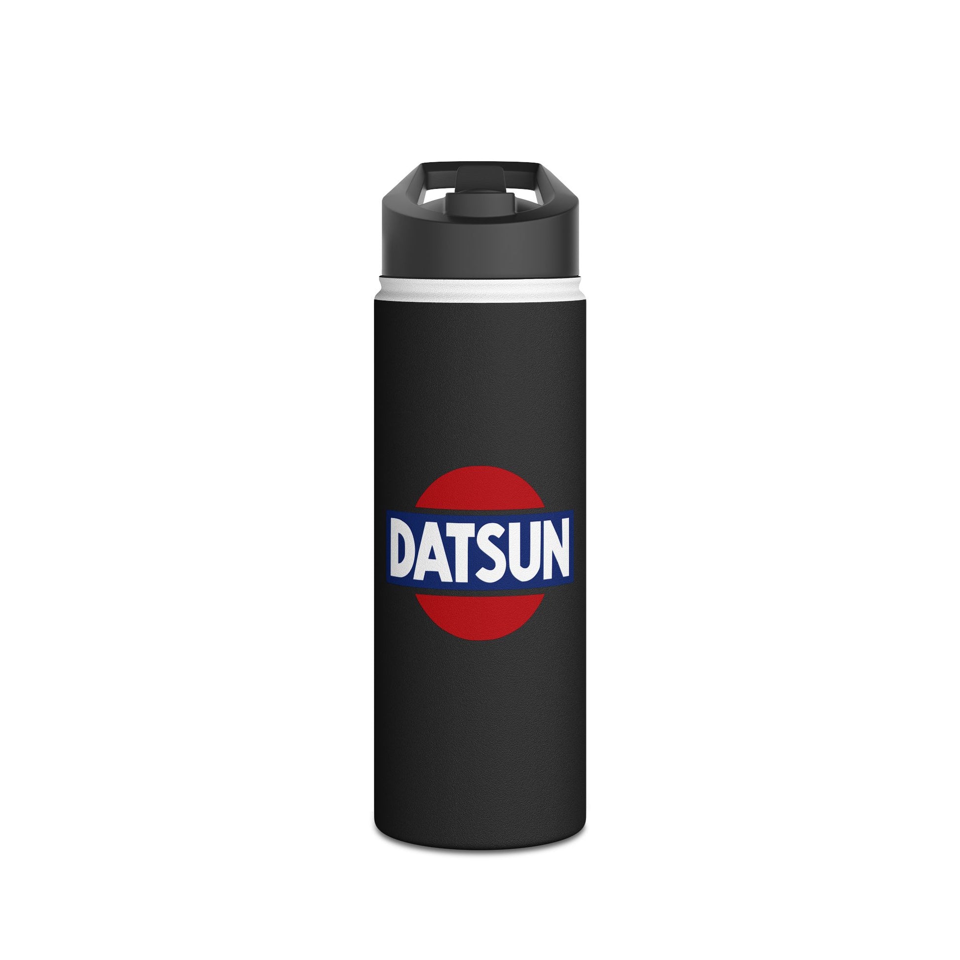 Front view of the 18oz Datsun stainless steel water bottle.