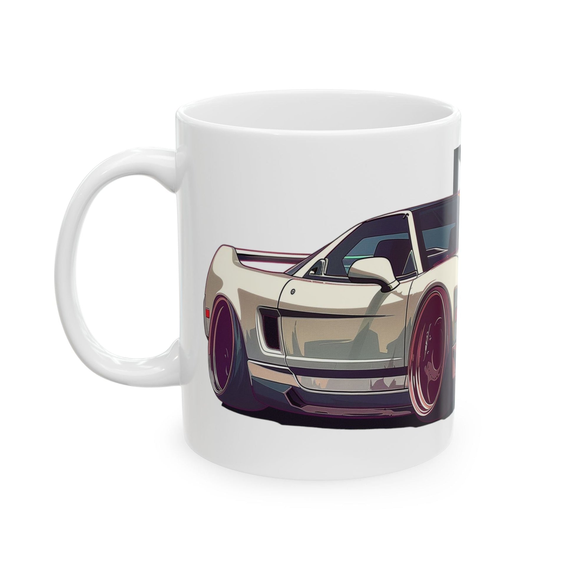 Side profile of Acura NSX on ceramic mug