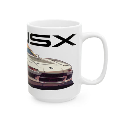 Front view of Acura NSX design on mug