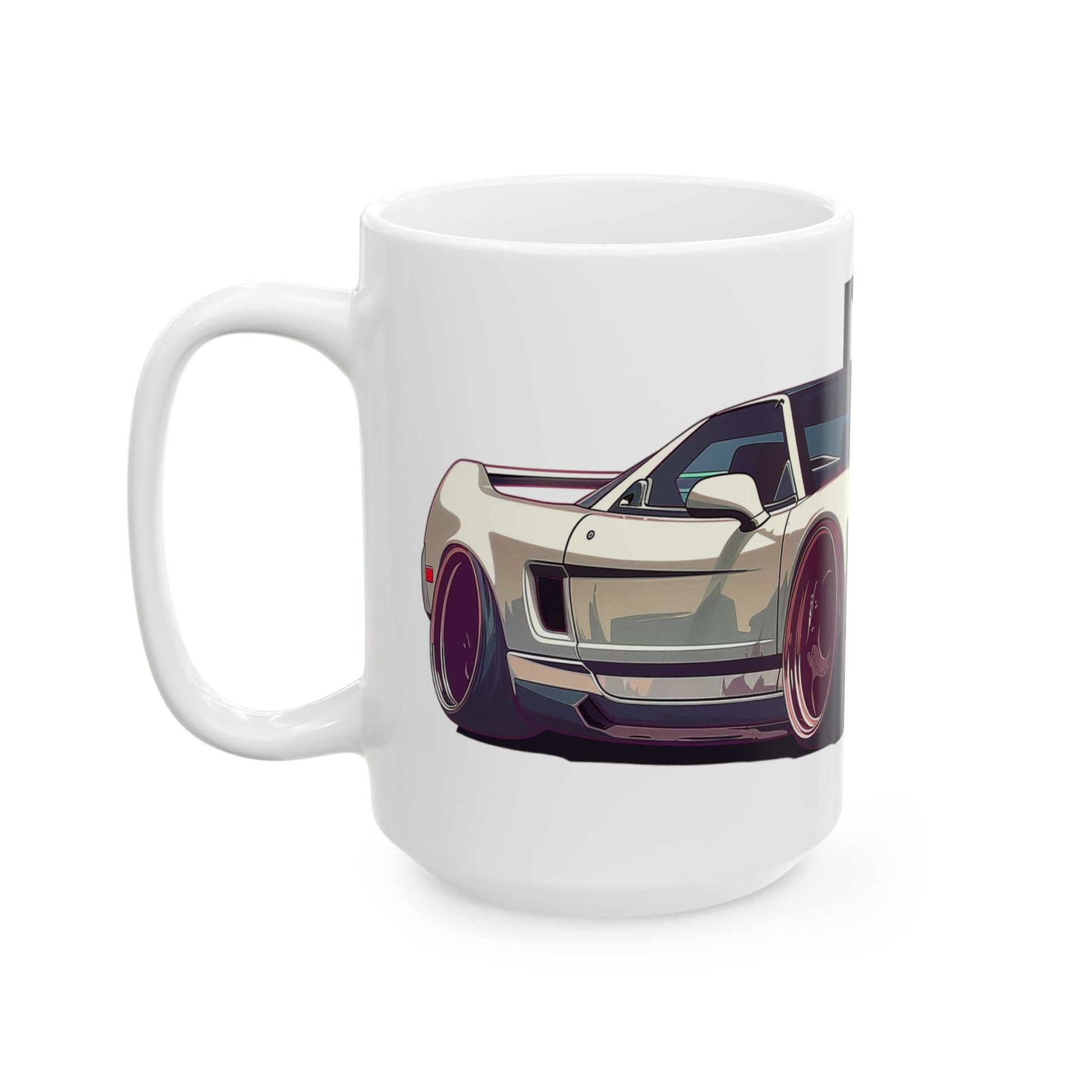 Side profile of Acura NSX on ceramic mug