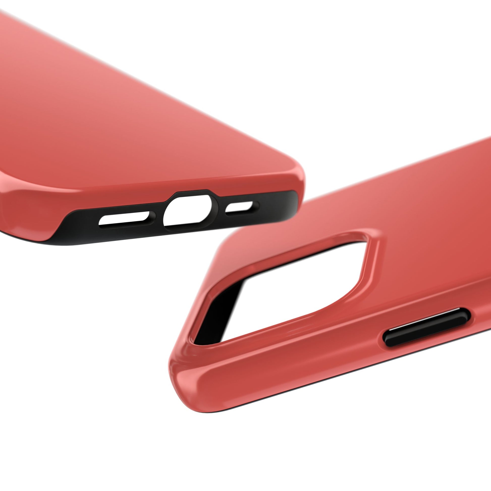 Side view of the iPhone 15 Pro Max BMW Sakhir Orange phone case 