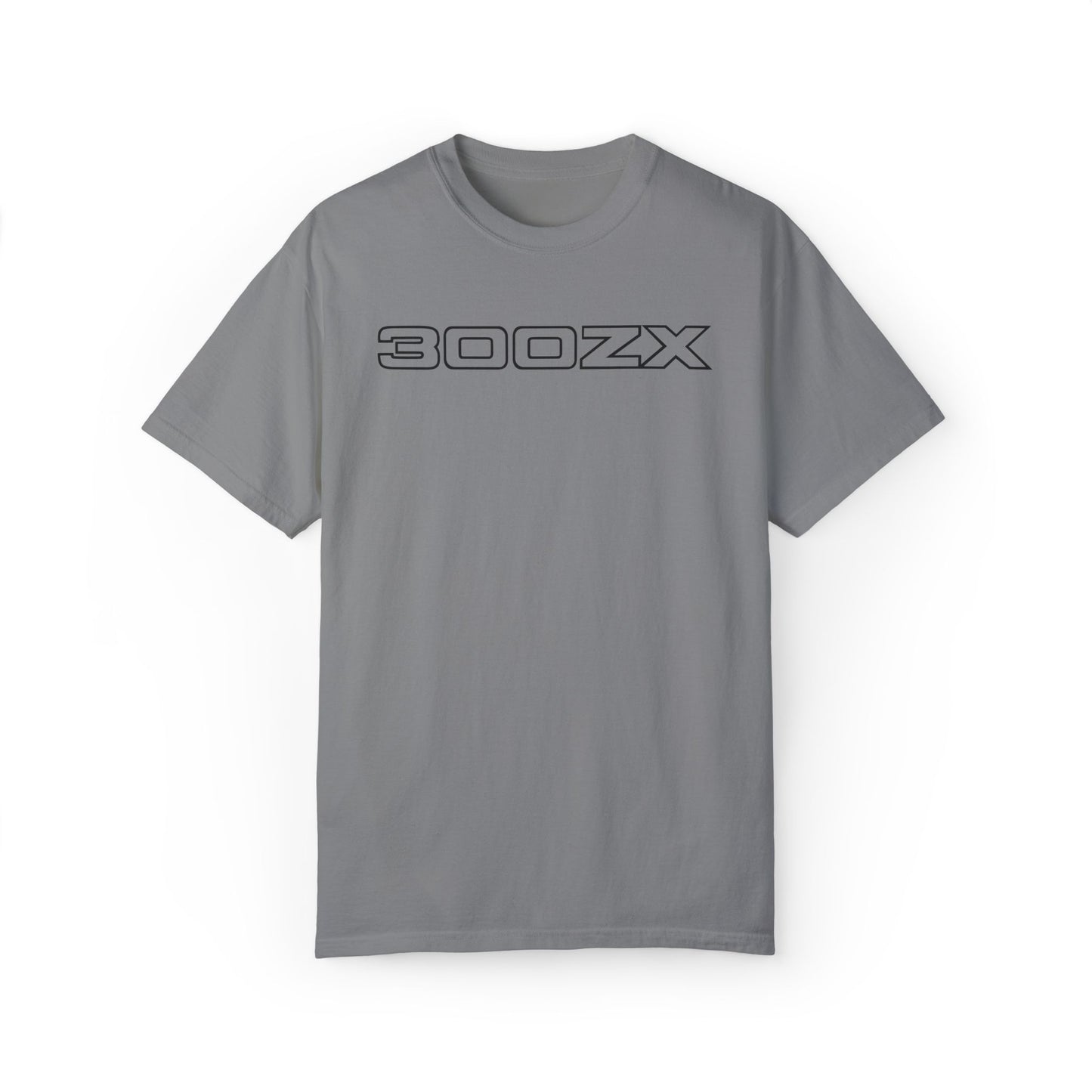 Light Grey Nissan 300ZX T-Shirt with black text. Japanese sports car t-shirt