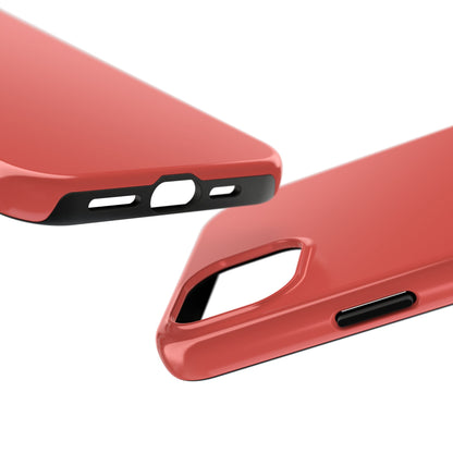 Side view of the iPhone 15 Plus BMW Sakhir Orange phone case 