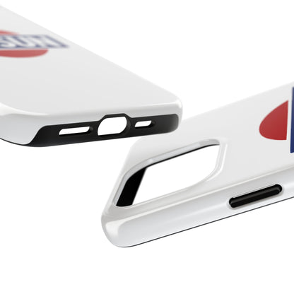 Side view of the White iPhone 15 Pro Max Datsun phone case