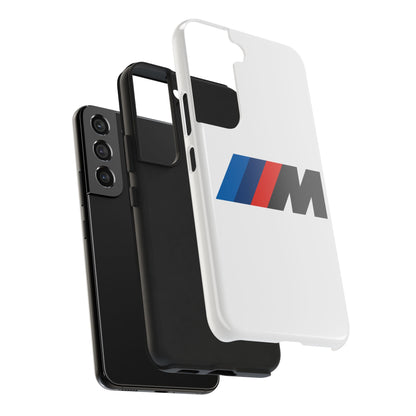 Exploded view of the White Samsung Galaxy S22 BMW M phone case.