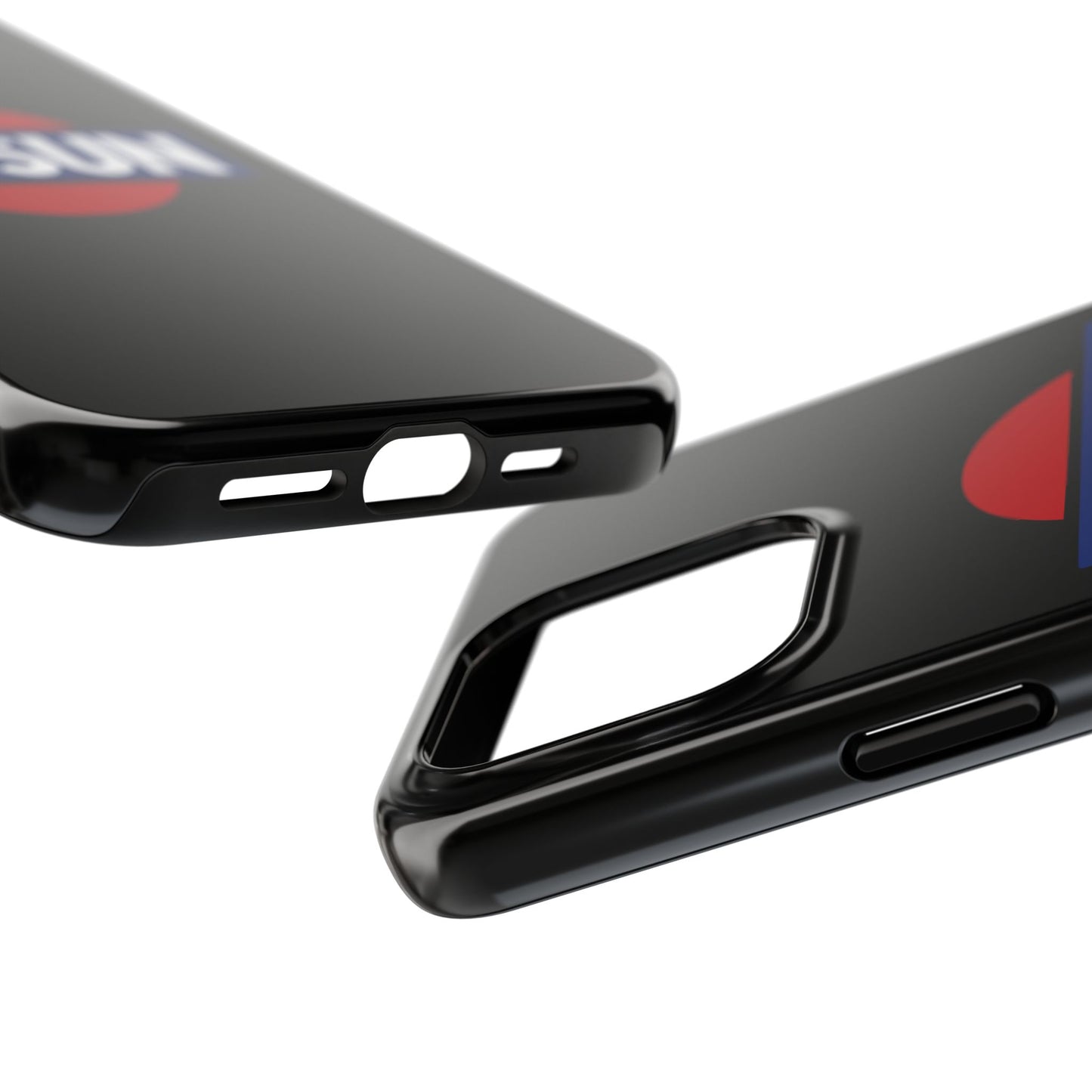 Side view of the Black iPhone 15 Pro Max Datsun phone case