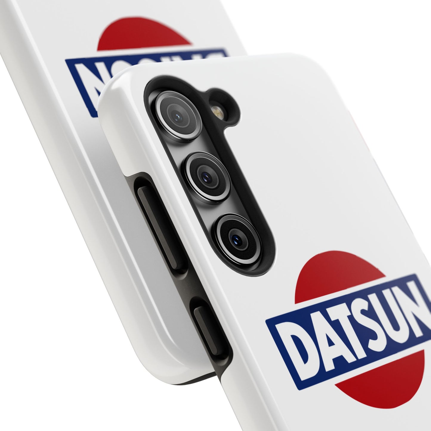 Back view of the White Samsung Galaxy S23 Datsun phone case.