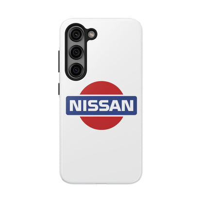 Primary view of White Samsung Galaxy S23 Vintage Nissan phone case.