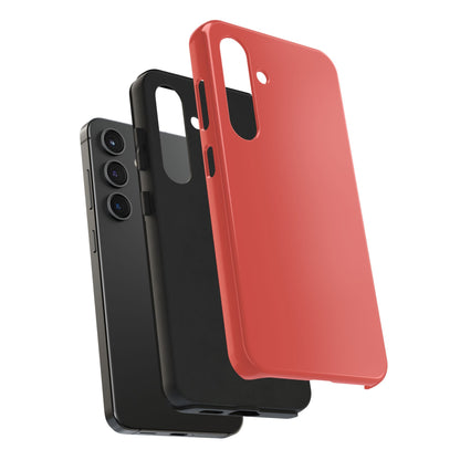 Exploded view of the Samsung Galaxy S24 BMW Sakhir Orange phone case. 