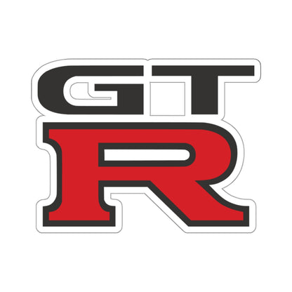 3 inch white GTR sticker on a white background