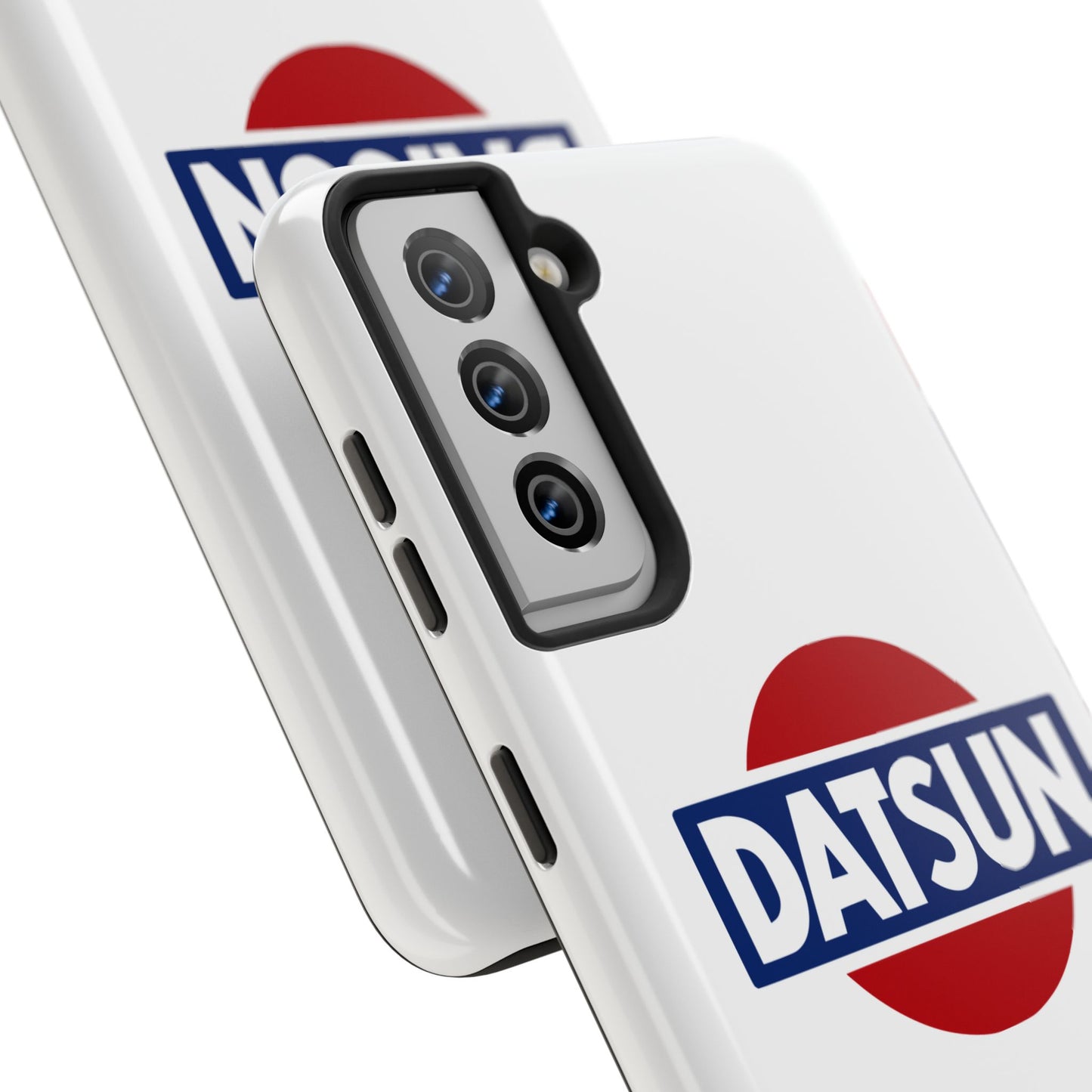 Back view of the White Samsung Galaxy S21 Datsun phone case.