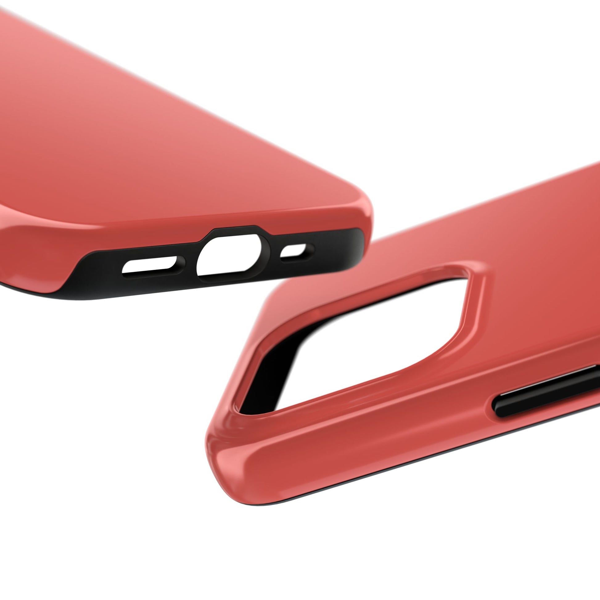 Side view of the iPhone 15 Pro BMW Sakhir Orange phone case 