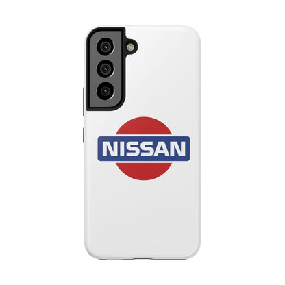 Primary view of White Samsung Galaxy S22 Vintage Nissan phone case.