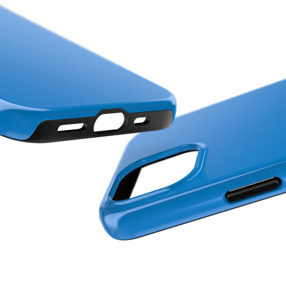 Side view of the iPhone 15 BMW Laguna Seca Blue phone case 