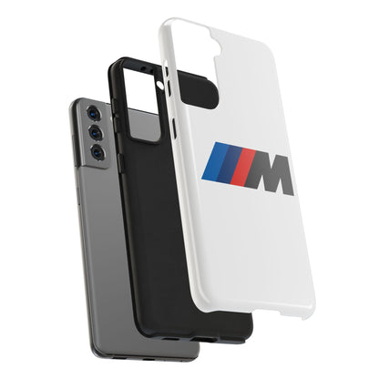 Exploded view of the White Samsung Galaxy S21 BMW M phone case.