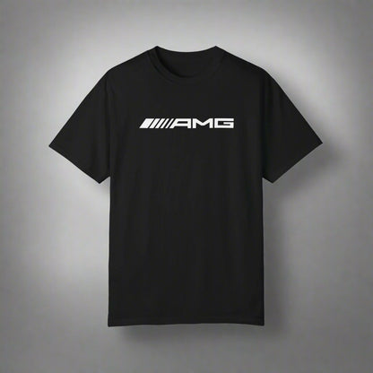 Black AMG T-Shirt with white text.
