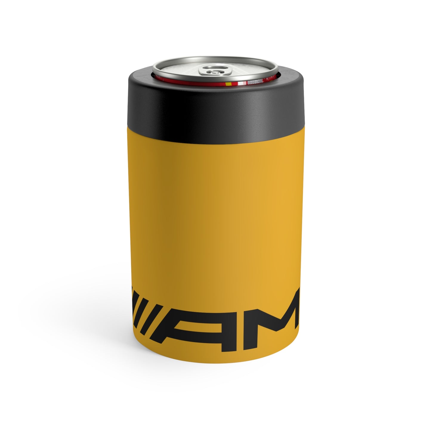 AMG can holder in Solarbeam Yellow with the AMG logo.