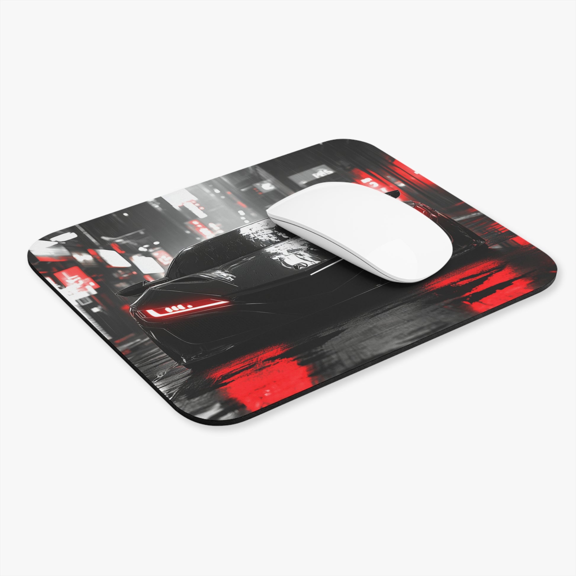 Angled view of the 2nd Generation Acura NSX mouse pad on a white background