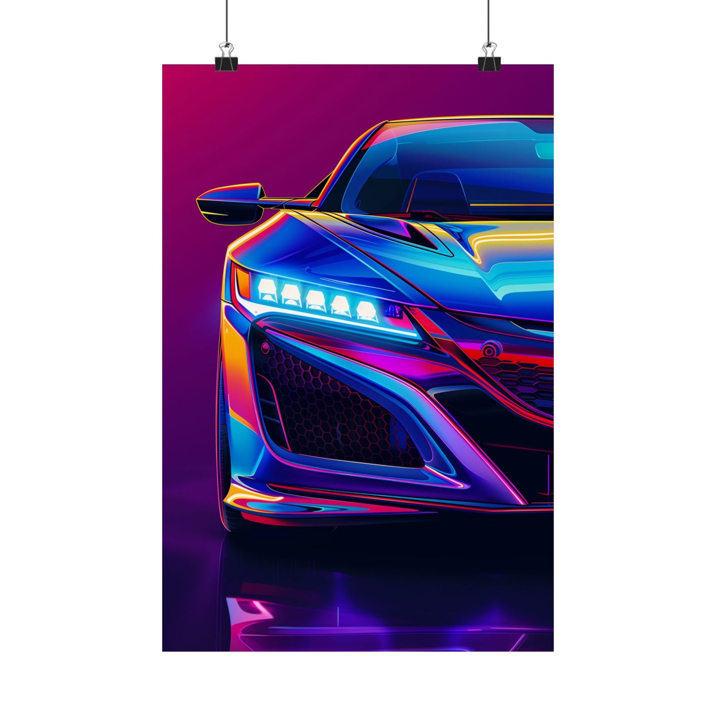 12 x 18 inch Acura NSX matte poster with vibrant colors