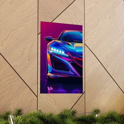 12 x 18 inch Acura NSX matte poster displayed on a wall