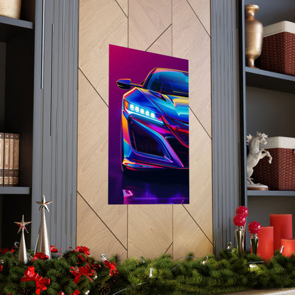 24 x 36 inch Acura NSX matte poster displayed on a wall