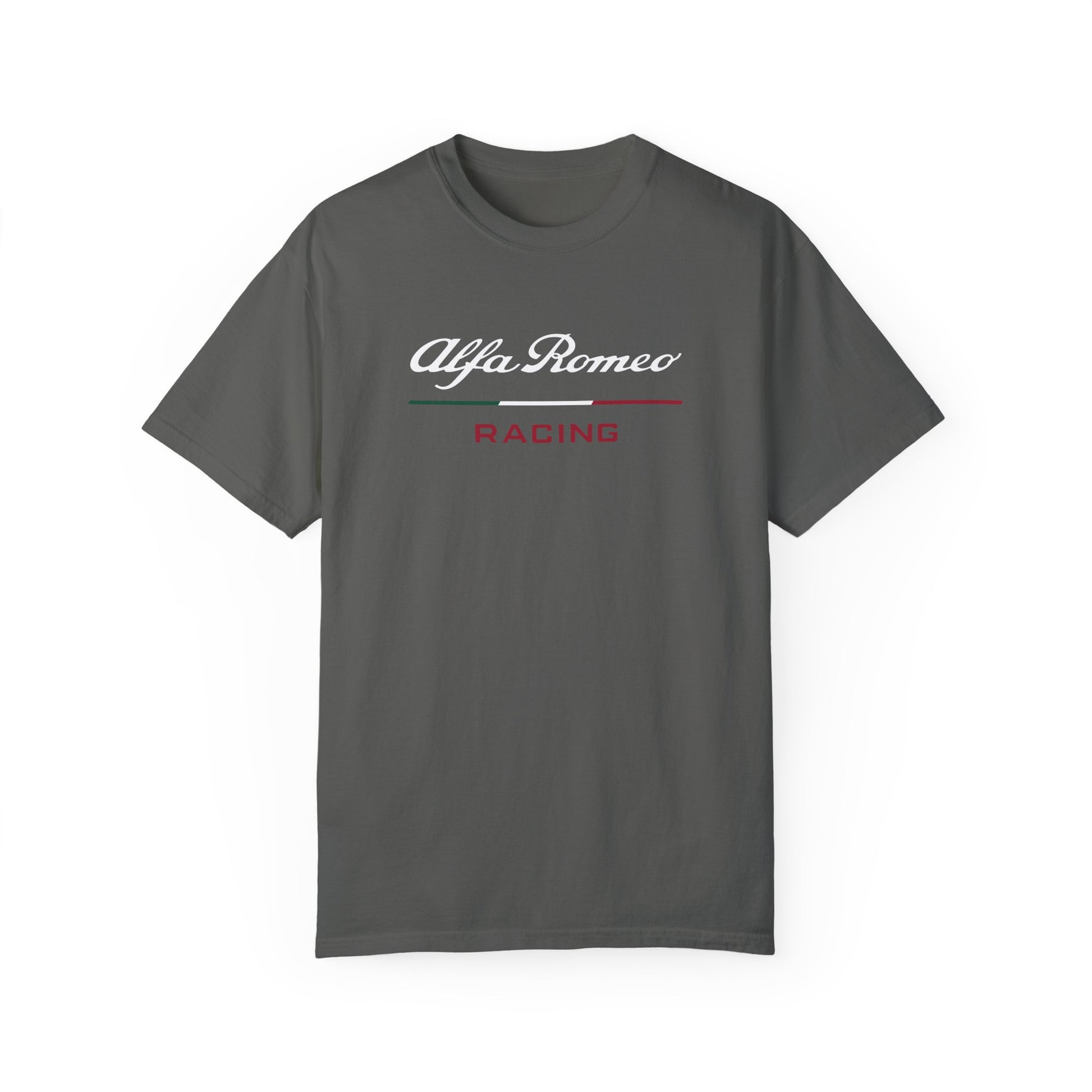 Pepper Alfa Romeo Racing T-Shirt with white and red text.
