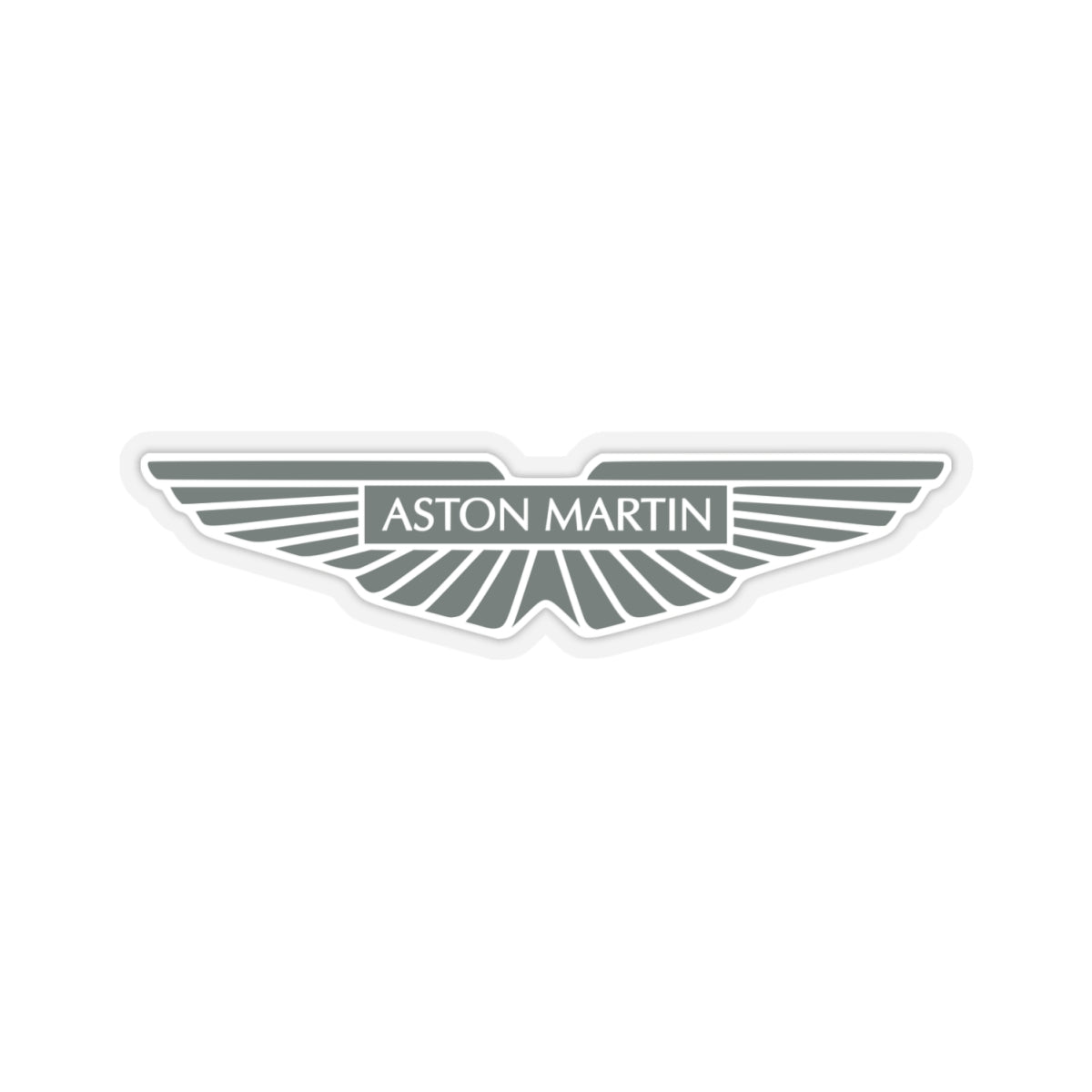 4 inch Transparent sticker with the Aston Martin logo.