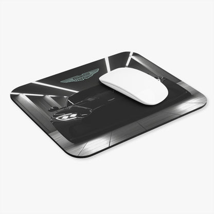 Side view of the Aston Martin DBS mouse pad highlighting its smooth surface and thickness.