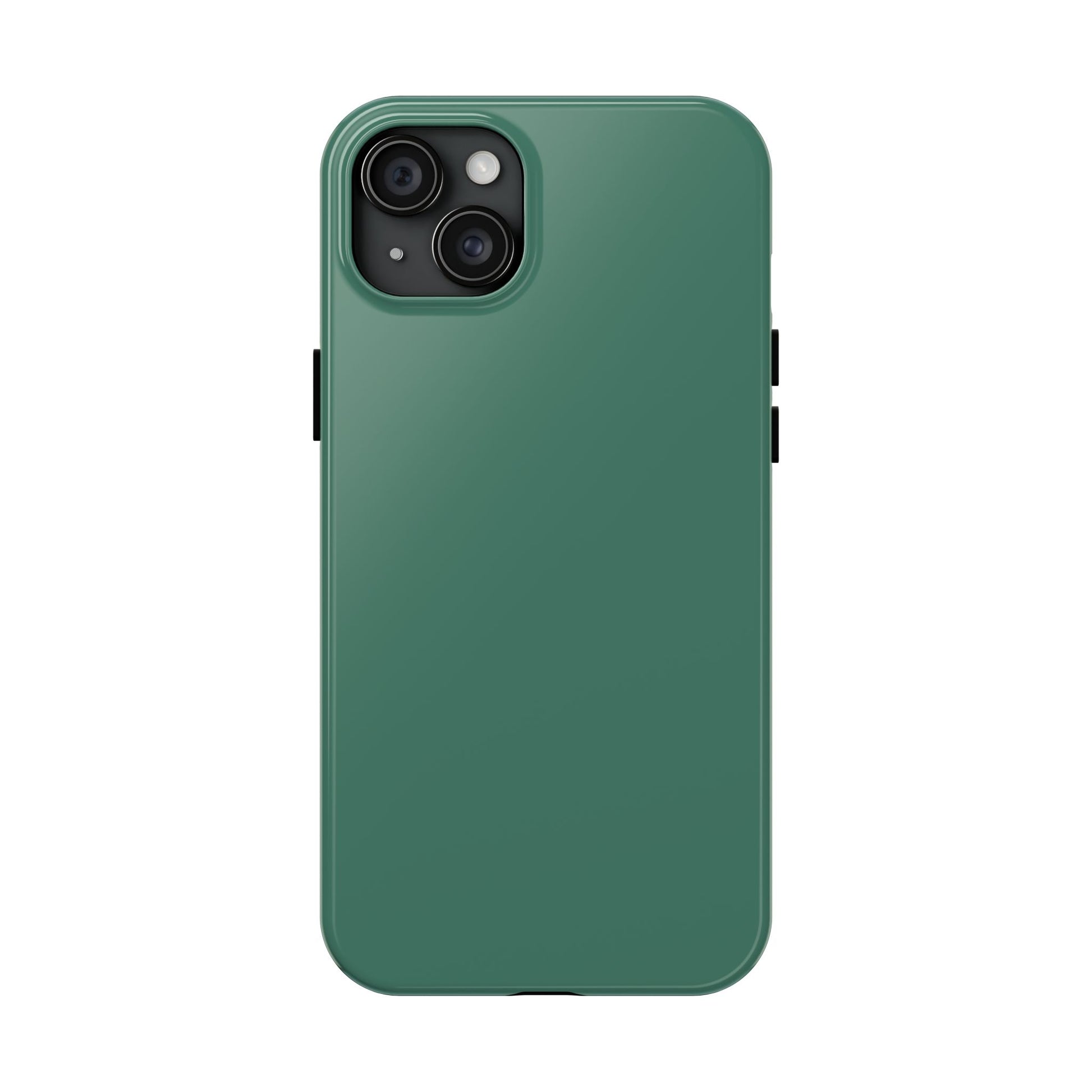 Primary view of iPhone 15 Plus Aston Martin Racing Green phone case. 